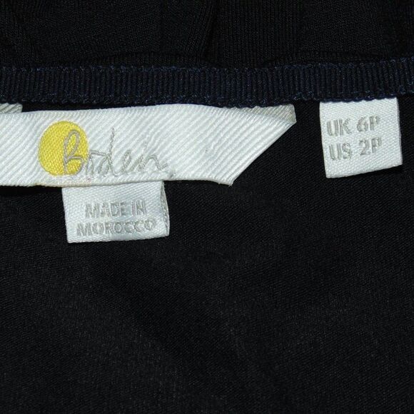 BODEN Dress, 2P Petite, Solid Black, Jersey soft, Ruched waist, Short sleeves - Picture 11 of 13
